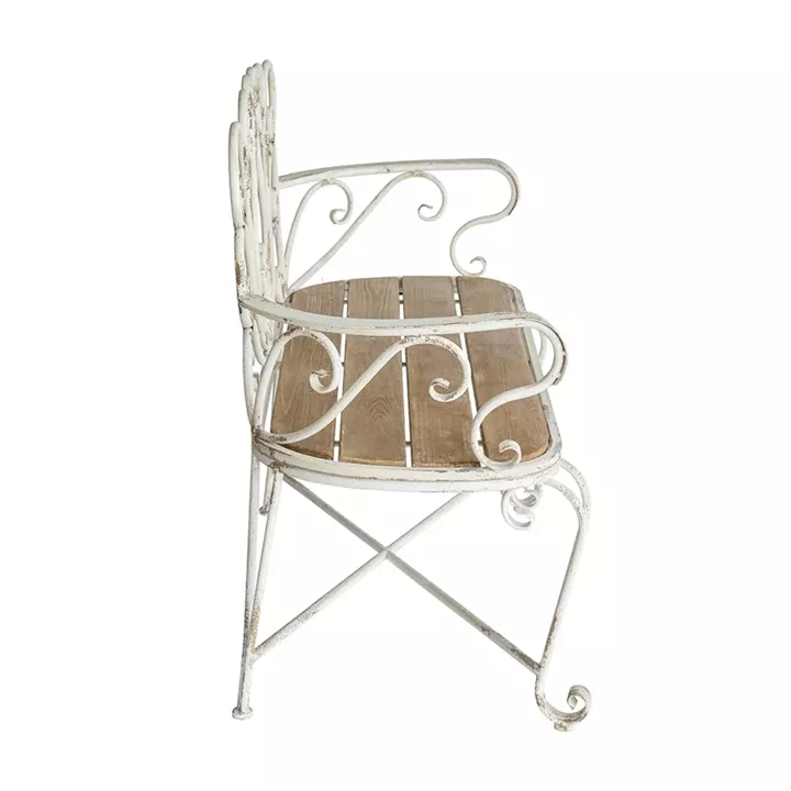 Artekko Vector Μεταλλικό Παγκάκι σε Λευκή Πατίνα (125x48x92)cm