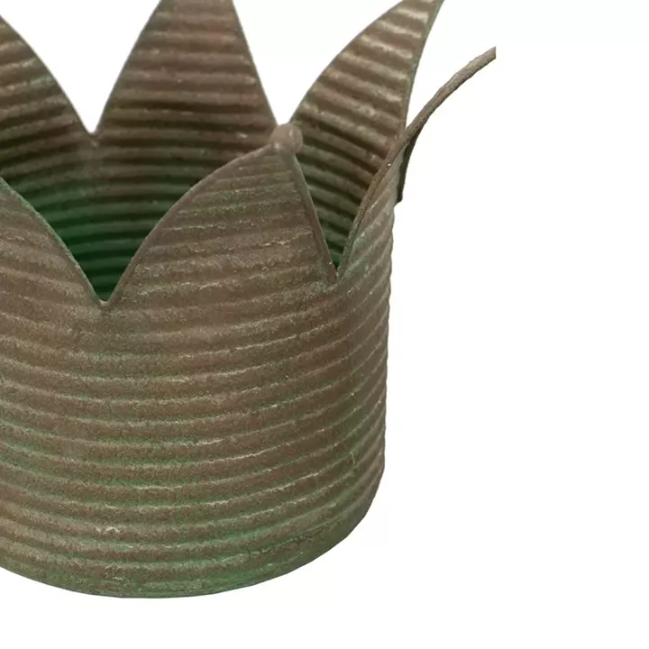 Artekko Vector Μεταλλικά Κασπώ σε Πράσινη Πατίνα (32x32x23.1)cm (22.6x22.6x20)cm 2pcs