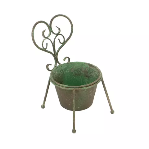 Artekko Vector Μεταλλικό Κασπώ σε Πράσινη Πατίνα (16.5x16.5x27)cm