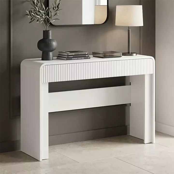 Console table Zaplen pakoworld mdf in white color 110x38x75cm