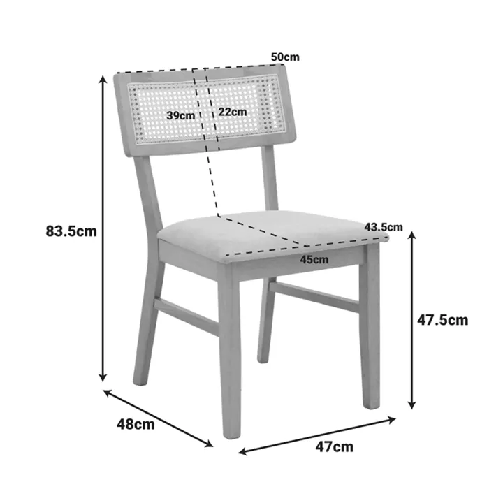 Τραπεζαρία Raffles pakoworld σετ 5τεμ rubberwood με pe rattanσε φυσική απόχρωση 150x90x76εκ