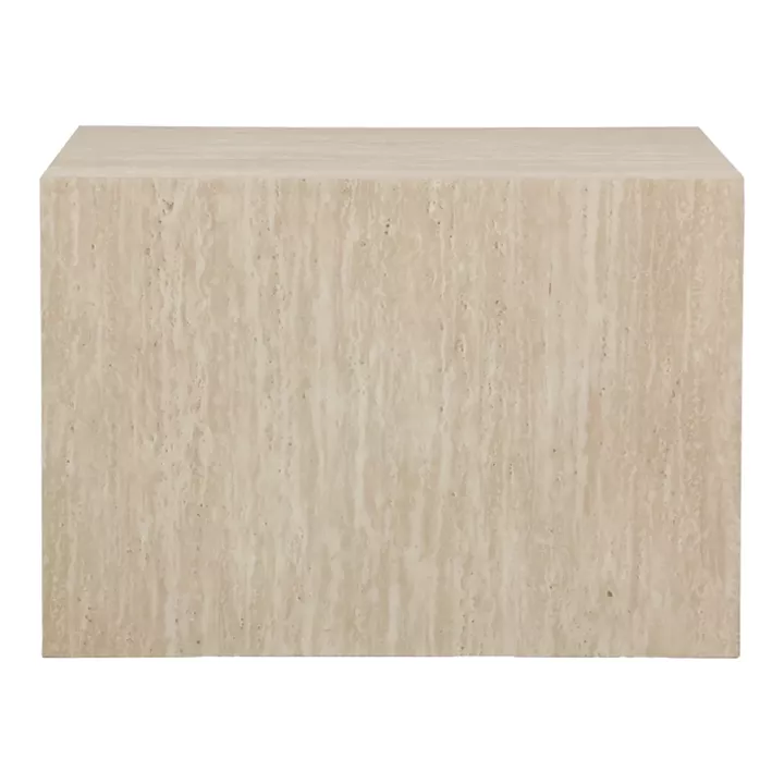 Βοηθητικά τραπέζια Coffina pakoworld σετ 2τεμ mdf σε όψη τραβερτίνας