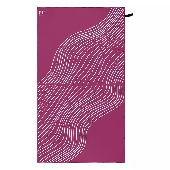 Beauty Home Πετσέτα θαλάσσης διπλής όψης Microfiber 200gsm Art 2291 90x160 Μωβ