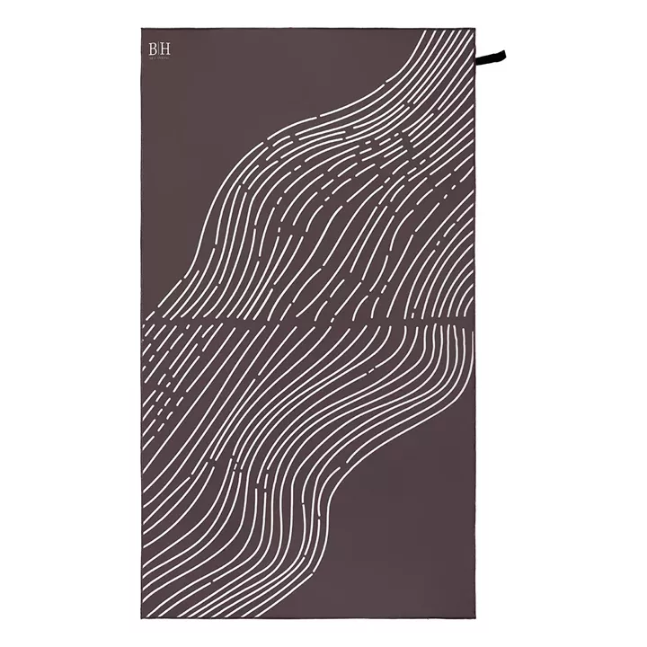 Beauty Home Πετσέτα θαλάσσης διπλής όψης Microfiber 200gsm Art 2294 90x160 Καφέ