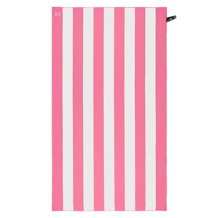 Beauty Home Πετσέτα θαλάσσης Microfiber 200gsm Art 2280 90x160 Ροζ