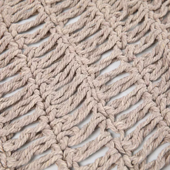 Shelto pakoworld macrame poly-cotton shade net in beige shade 400x400x27cm
