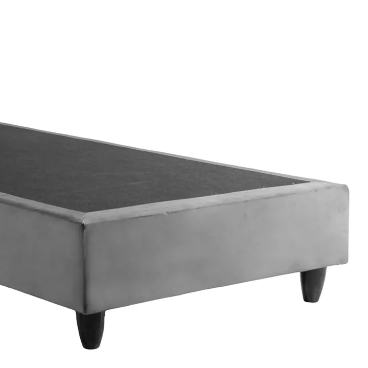 Single bed Lunda pakoworld anthracite velvet 90x200cm