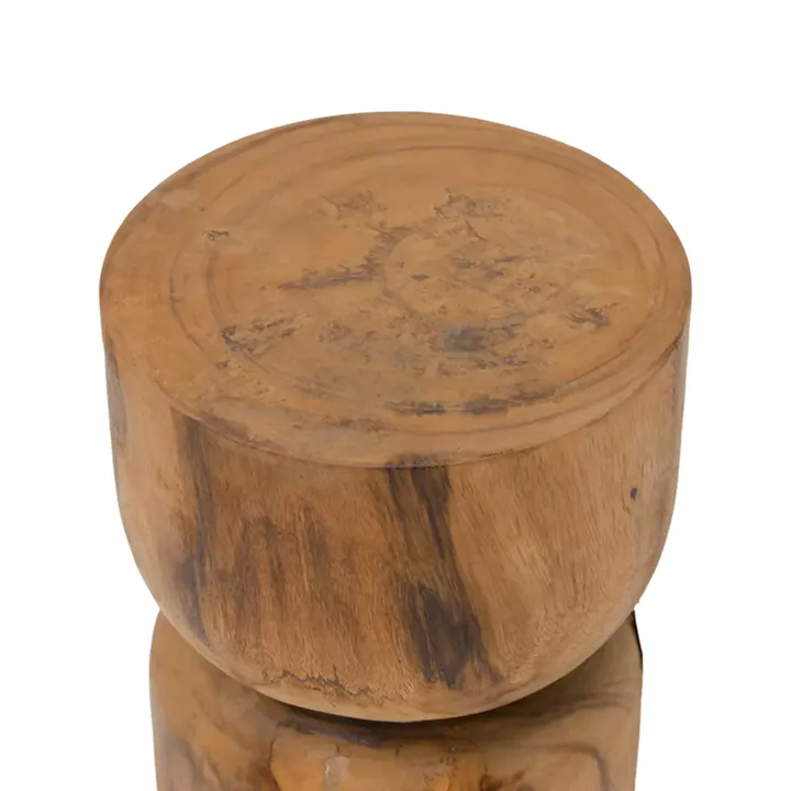 Stool Kreton pakoworld suar wood in natural color D30x45cm
