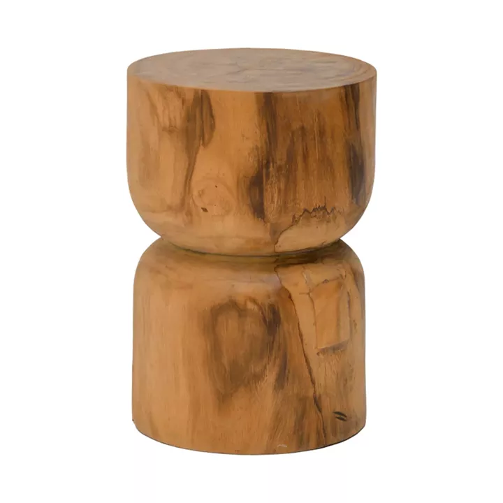 Stool Kreton pakoworld suar wood in natural color D30x45cm