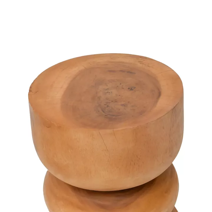 Stool Estelle pakoworld suar wood in natural color D30x45cm