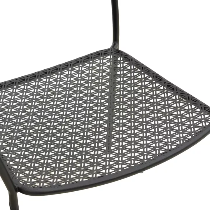 Stackable armchair Federal pakoworld black metal 57x58x81.5cm