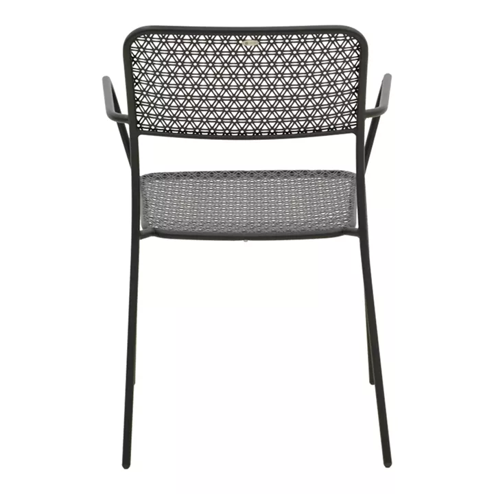 Stackable armchair Federal pakoworld black metal 57x58x81.5cm