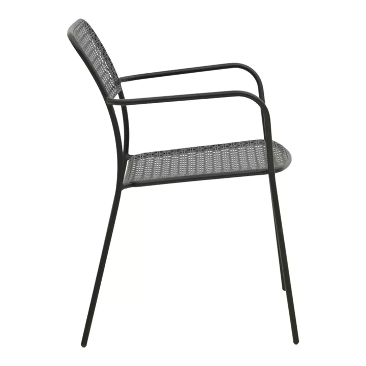 Stackable armchair Federal pakoworld black metal 57x58x81.5cm