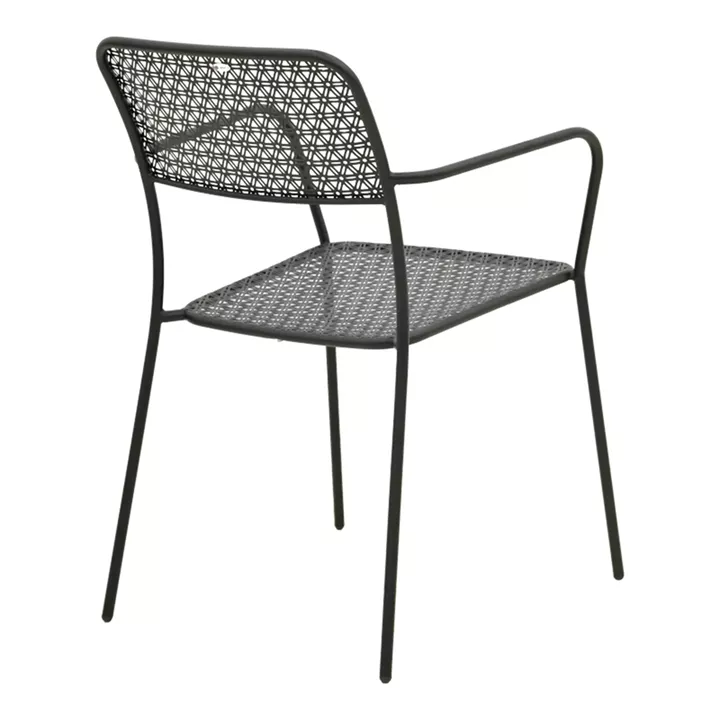Stackable armchair Federal pakoworld black metal 57x58x81.5cm