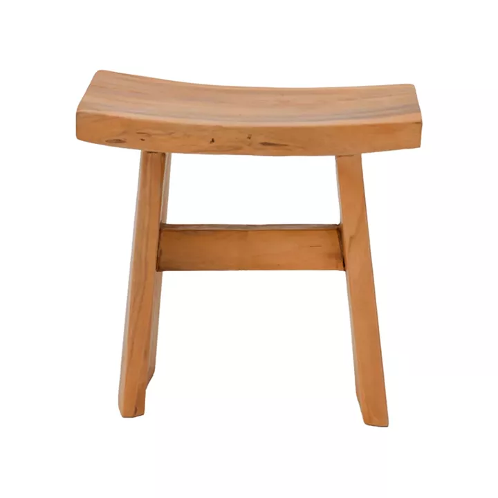 Σκαμπό Borbe pakoworld teak ξύλο σε φυσική απόχρωση 45x28x45εκ