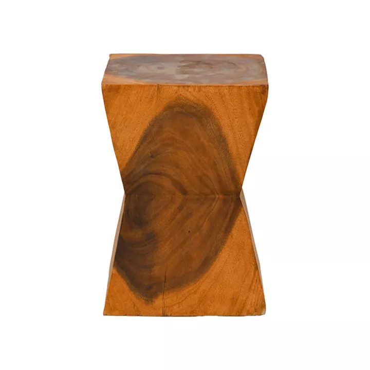 Stool Clepsydra pakoworld suar wood in natural color 31x31x45cm