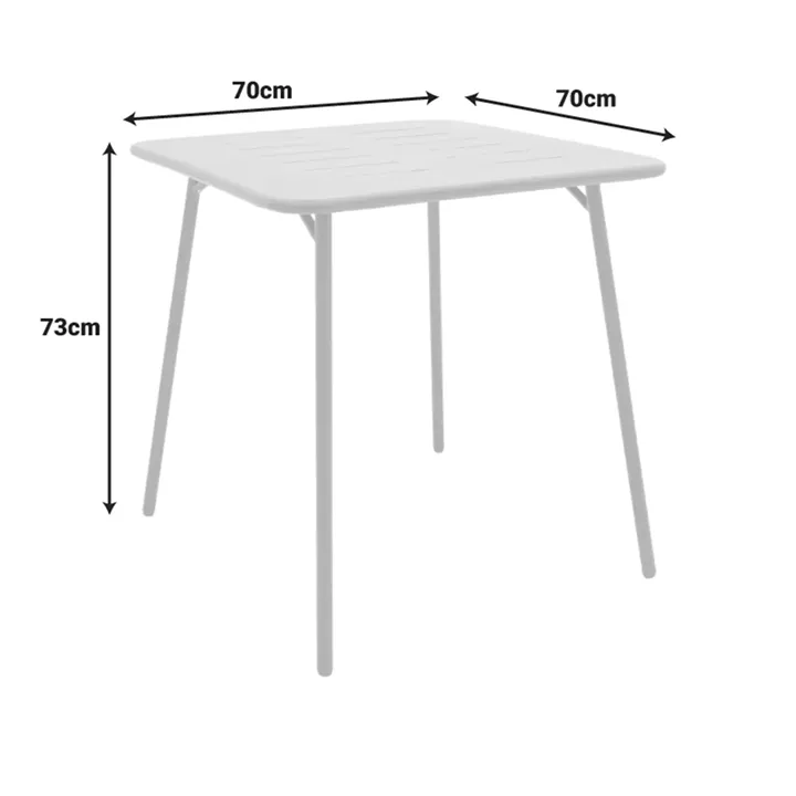 Table Moraja pakoworld cream metal 70x70x73cm