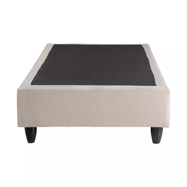 Single bed base Pakda pakoworld cream velvet 90x200cm