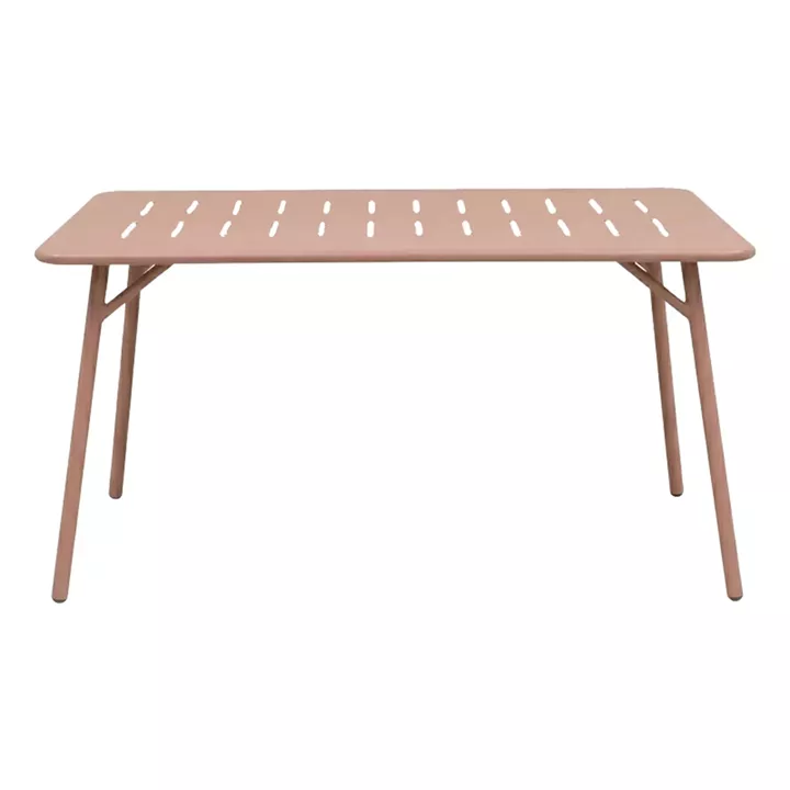 Τραπέζι Moraja pakoworld terracotta μέταλλο 140x80x72εκ