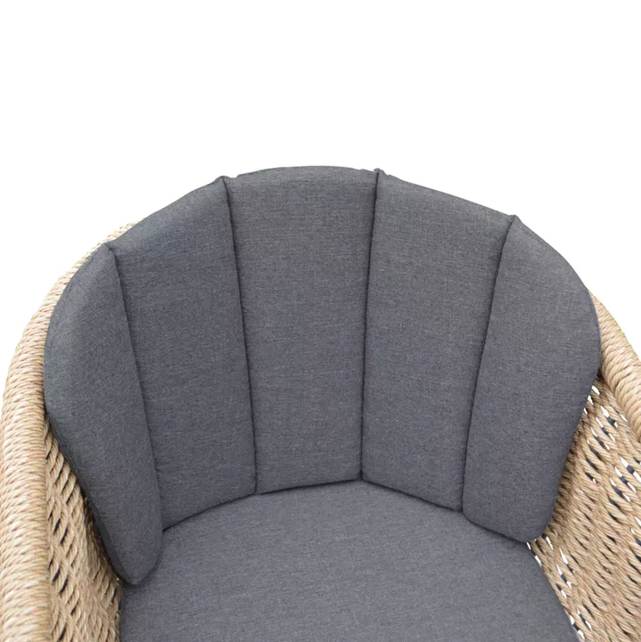 ΠΟΛΥΘΡΟΝΑ VICTUS HM6559.01 ΑΛΟΥΜΙΝΙΟ & ΜΑΞΙΛΑΡΙΑ ΓΚΡΙ-TWIST WICKER 59x68.5x75Yεκ