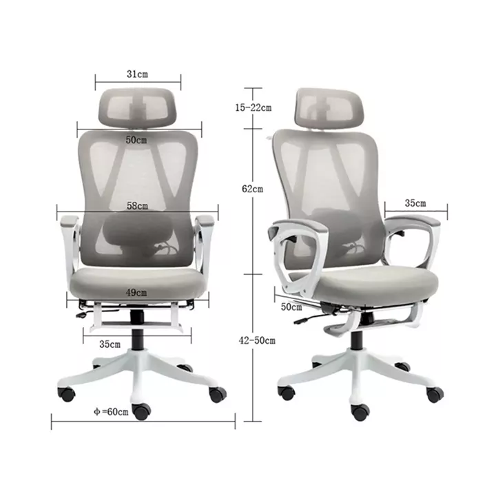 Καρέκλα γραφείου διευθυντή Exeter pakoworld mesh χρώμα μαύρο 50x58x119-129εκ