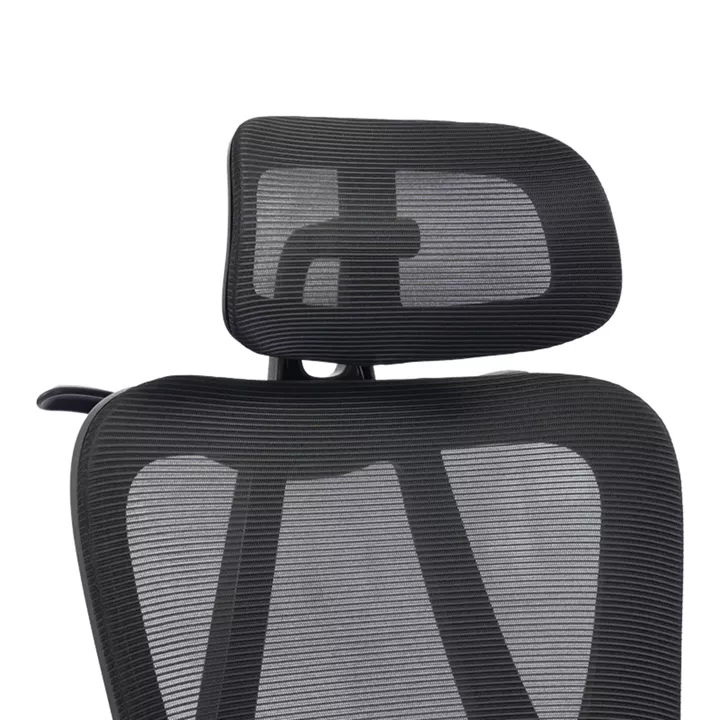 Καρέκλα γραφείου διευθυντή Exeter pakoworld mesh χρώμα μαύρο 50x58x119-129εκ