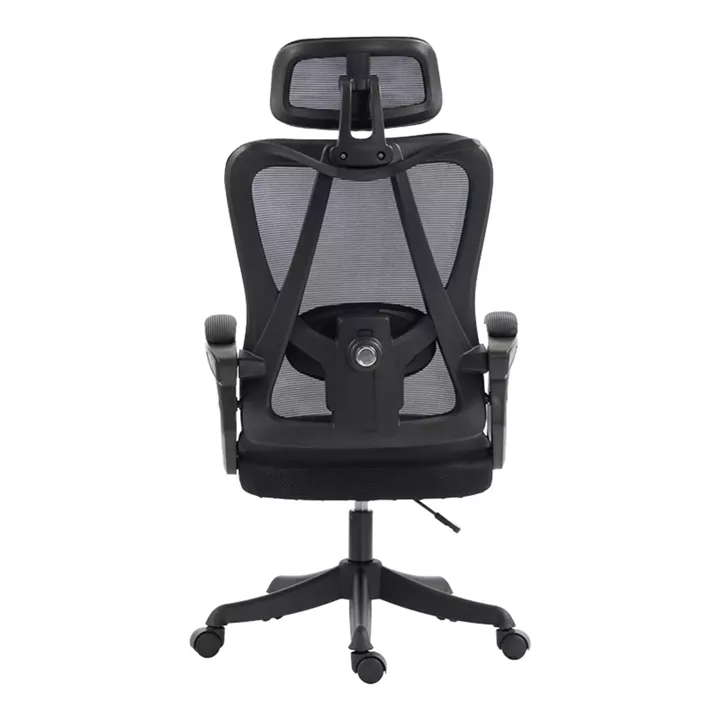 Καρέκλα γραφείου διευθυντή Exeter pakoworld mesh χρώμα μαύρο 50x58x119-129εκ