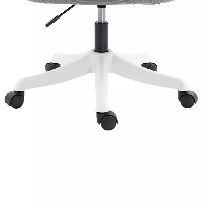 Καρέκλα γραφείου διευθυντή Exeter pakoworld λευκή - mesh γκρι 50x58x119-129εκ