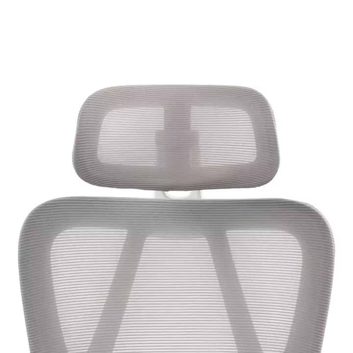 Καρέκλα γραφείου διευθυντή Exeter pakoworld λευκή - mesh γκρι 50x58x119-129εκ