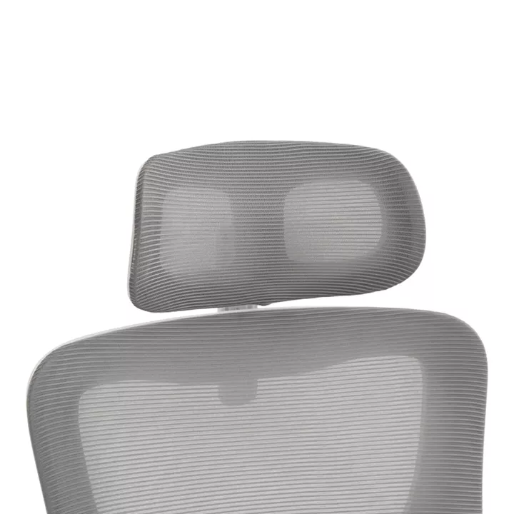 Καρέκλα γραφείου διευθυντή Mainz pakoworld λευκή mesh γκρι 50x60x112-122εκ