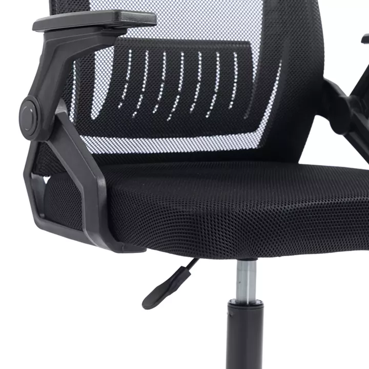 Καρέκλα γραφείου εργασίας Penza pakoworld mesh χρώμα μαύρο 48x58x92-102εκ