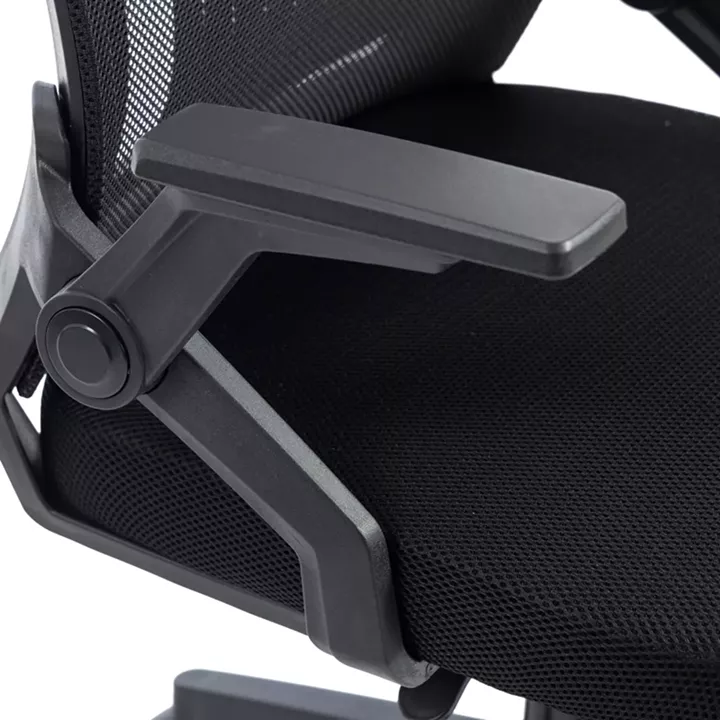 Καρέκλα γραφείου εργασίας Penza pakoworld mesh χρώμα μαύρο 48x58x92-102εκ