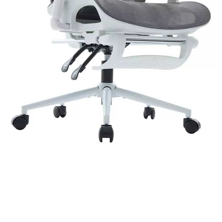 Καρέκλα γραφείου διευθυντη Vigo pakoworld λευκό- mesh γκρι 52x70x118-124εκ