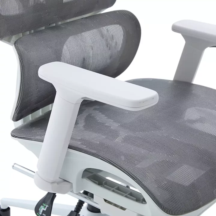 Καρέκλα γραφείου διευθυντη Vigo pakoworld λευκό- mesh γκρι 52x70x118-124εκ