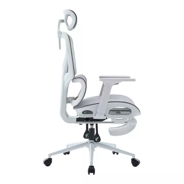 Καρέκλα γραφείου διευθυντη Vigo pakoworld λευκό- mesh γκρι 52x70x118-124εκ