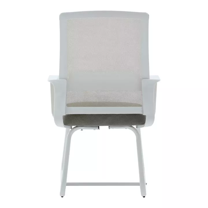 Καρέκλα επισκέπτη Palma pakoworld λευκή- mesh γκρι 46x52x94εκ