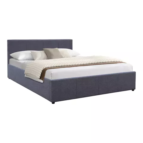 Dellia pakoworld bed with storage space anthracite fabric 150x200cm