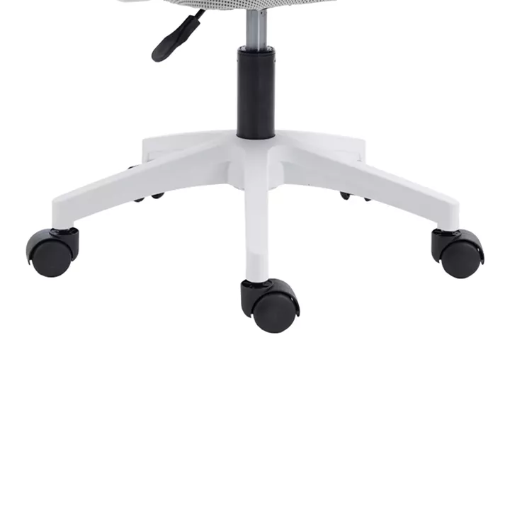 Καρέκλα γραφείου εργασίας Penza pakoworld λευκή - mesh γκρι 48x58x92-102εκ