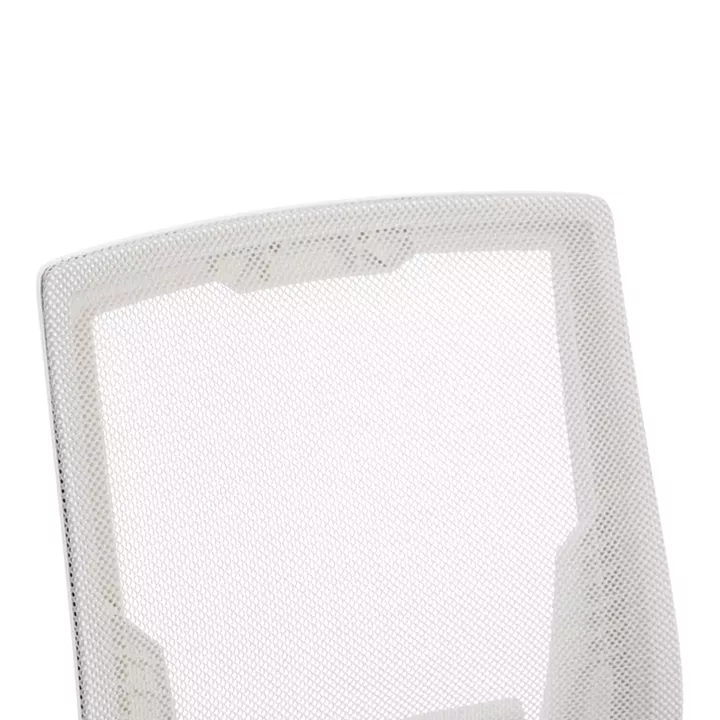 Καρέκλα γραφείου εργασίας Penza pakoworld λευκή - mesh γκρι 48x58x92-102εκ