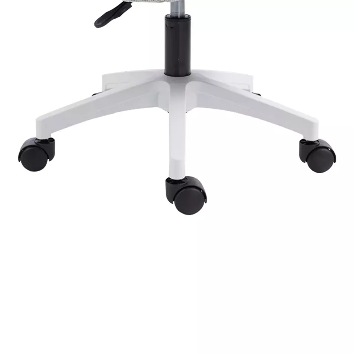 Καρέκλα γραφείου Plymot pakoworld λευκή - mesh γκρι 48x58x112-122εκ