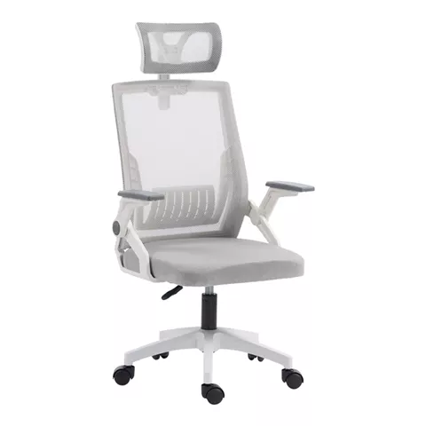 Plymot pakoworld office chair white-mesh grey 48x58x112-122cm