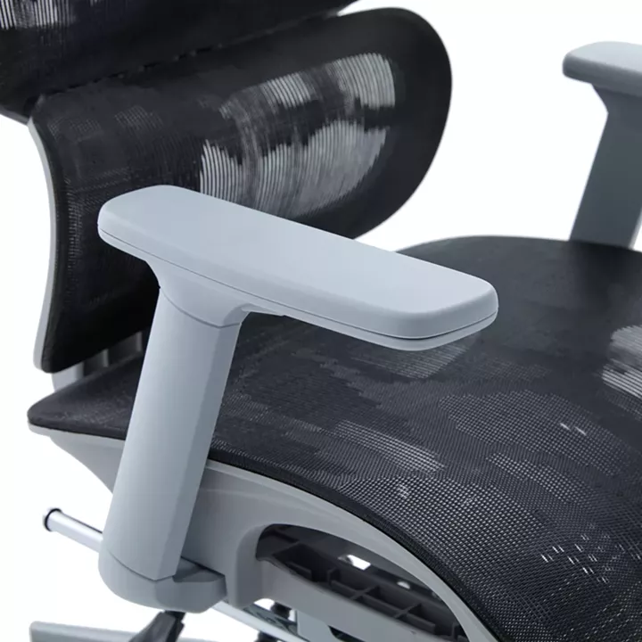 Καρέκλα γραφείου διευθυντη Vigo pakoworld γκρι- mesh μαύρο 52x70x118-124εκ