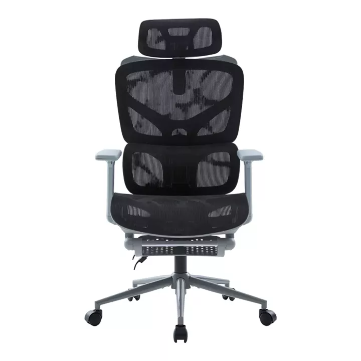 Καρέκλα γραφείου διευθυντη Vigo pakoworld γκρι- mesh μαύρο 52x70x118-124εκ