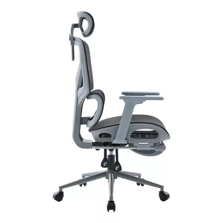 Καρέκλα γραφείου διευθυντη Vigo pakoworld γκρι- mesh μαύρο 52x70x118-124εκ