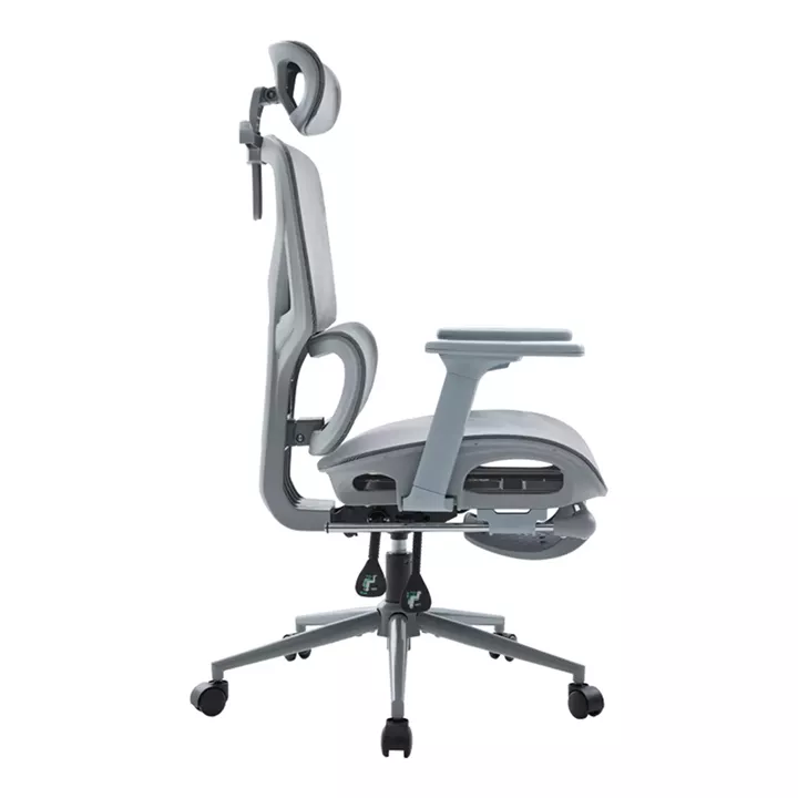 Καρέκλα γραφείου διευθυντη Vigo pakoworld mesh χρώμα γκρι 52x70x118-124εκ