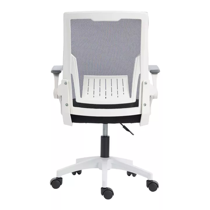 Καρέκλα γραφείου εργασίας Penza pakoworld λευκή - mesh μαυρο 48x58x92-102εκ
