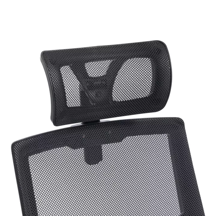 Καρέκλα γραφείου Plymot pakoworld mesh χρώμα μαύρο 48x58x112-122εκ