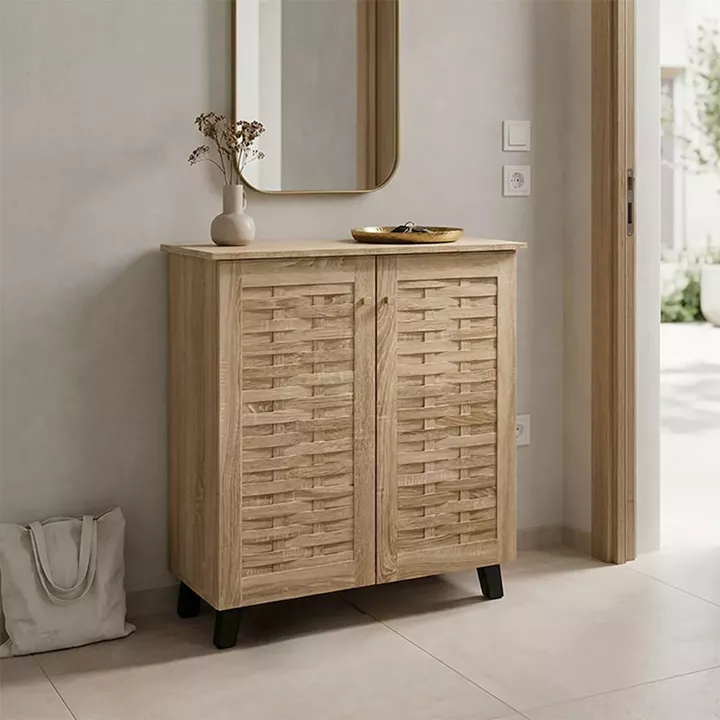 Παπουτσοθήκη-ντουλάπι Mantam pakoworld 12 ζεύγων sonoma 78x34x87εκ