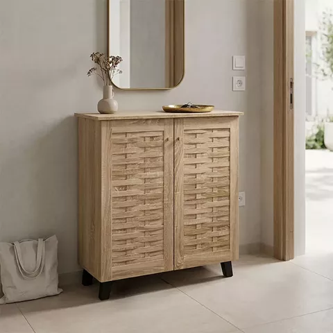 Παπουτσοθήκη-ντουλάπι Mantam pakoworld 12 ζεύγων sonoma 78x34x87εκ