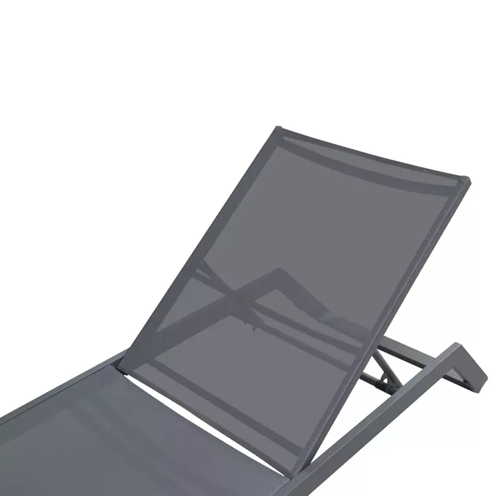 ΞΑΠΛΩΣΤΡΑ ΑΛΟΥΜΙΝΙΟΥ MARIMAR HM6562.01 ΣΚΕΛΕΤΟΣ & TEXTILENE ΓΚΡΙ 218x67x31Υεκ